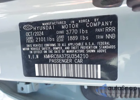 2025 Hyundai Venue Sel из США, поврежденный, VIN KMHRC8A37SU354210